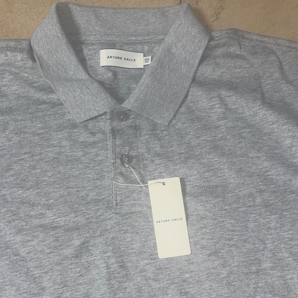Gray men’s Polo Shirt - Picture 2 of 4